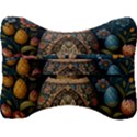 Easter Bunny Rabbit Flowers Easter Happy Easter Velour Seat Head Rest Cushion View2