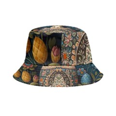 Easter Bunny Rabbit Flowers Easter Happy Easter Inside Out Bucket Hat by Jancukart