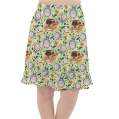 My Neighbor Totoro Pattern Fishtail Chiffon Skirt by danenraven