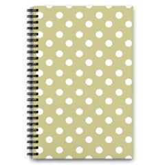 Lime Green Polka Dots 5 5  X 8 5  Notebook by GardenOfOphir