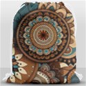 Bohemian Flair In Blue And Earthtones Drawstring Bag (Large) View1