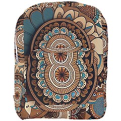 Bohemian Flair In Blue And Earthtones Full Print Backpack by HWDesign