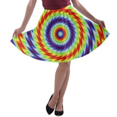 Mandala Kaleidoscope Background A-line Skater Skirt by Ravend