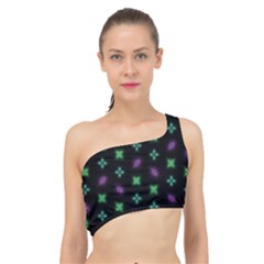 Pattern Background Bright Pattern Spliced Up Bikini Top  by Ravend