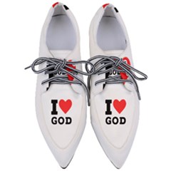 I Love God Pointed Oxford Shoes by ilovewhateva