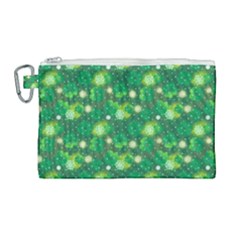 Leaf Clover Star Glitter Seamless Canvas Cosmetic Bag (large) by Pakemis