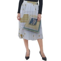 Technics Design Element Set Pattern Graphic Symbol Classic Velour Midi Skirt  by danenraven