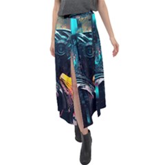 Who Sample Robot Prettyblood Velour Split Maxi Skirt by Ravend