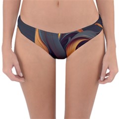 Swirls Abstract Watercolor Colorful Reversible Hipster Bikini Bottoms by Ravend