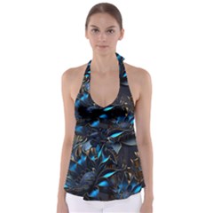 Flower Metal Flowers Sculpture Babydoll Tankini Top by Ravend