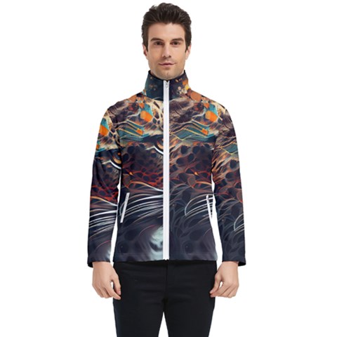 Leopard Feline Artwork Art Fantasy Men s Bomber Jacket by Ravend