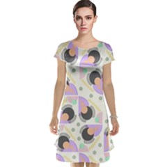 Pattern Pastel Drawing Art Cap Sleeve Nightdress by Uceng