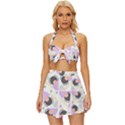 Pattern Pastel Drawing Art Vintage Style Bikini Top and Skirt Set  View1