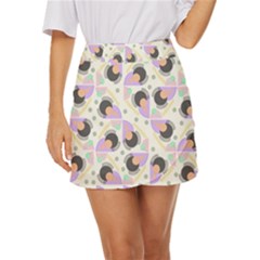 Pattern Pastel Drawing Art Mini Front Wrap Skirt by Uceng