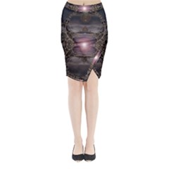 Fantasy Science Fiction Portal Midi Wrap Pencil Skirt by Uceng