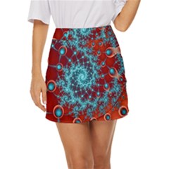 Fractal Pattern Background Mini Front Wrap Skirt by Uceng