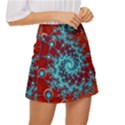 Fractal Pattern Background Mini Front Wrap Skirt View3
