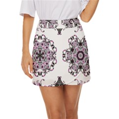 Frame Border Picture Frame Mini Front Wrap Skirt by Uceng