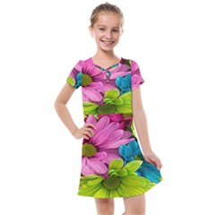Flowers Wallpaper Kids  Cross Web Dress by artworkshop