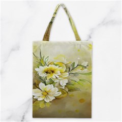 Watercolor Yellow And-white Flower Background Classic Tote Bag by artworkshop