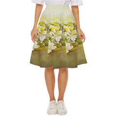 Watercolor Yellow And-white Flower Background Classic Short Skirt by artworkshop