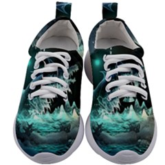 Sculpture Dinosaur Shark Frozen Winter Fantasy Kids Athletic Shoes by Ravend