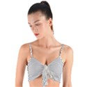 Hexagon Honeycombs Pattern Structure Abstract Woven Tie Front Bralet View1