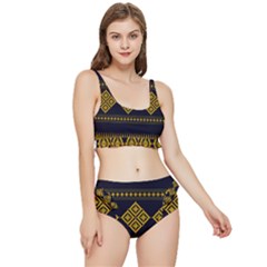 Abstract Antique Architecture Art Artistic Artwork Frilly Bikini Set by Ravend