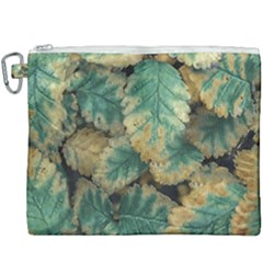 Colored Close Up Plants Leaves Pattern Canvas Cosmetic Bag (xxxl) by dflcprintsclothing