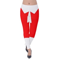 Canada Flag Canadian Flag View Velvet Leggings by Ravend