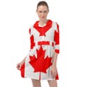 Canada Flag Canadian Flag View Mini Skater Shirt Dress View1
