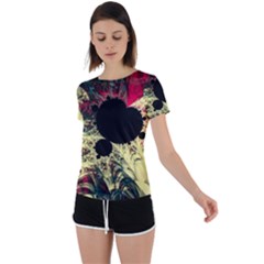 Fractal Art Design Fractal Art Digital Art Back Circle Cutout Sports Tee by Ravend