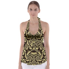 Background Fractal Sample Fantasy Texture Design Babydoll Tankini Top by Ravend