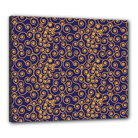 Spiral Pattern Texture Fractal Circle Geometry Canvas 24  X 20  (stretched) by Ravend