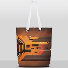 Technology Design Tech Computer Future Business Full Print Rope Handle Tote (small) by Ravend