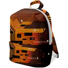 Technology Design Tech Computer Future Business Zip Up Backpack by Ravend
