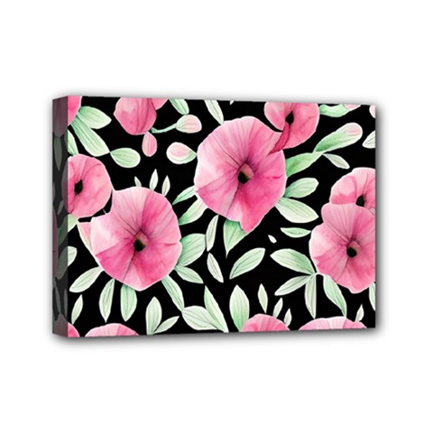 Watercolor Flowers Botanical Foliage Mini Canvas 7  X 5  (stretched) by GardenOfOphir