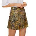 Rusty Orange Abstract Surface Mini Front Wrap Skirt View3