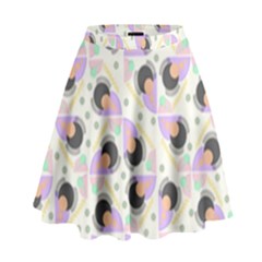 Pattern Pastel Drawing Art High Waist Skirt by Ravend