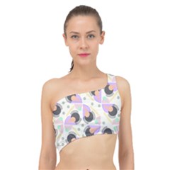 Pattern Pastel Drawing Art Spliced Up Bikini Top  by Ravend