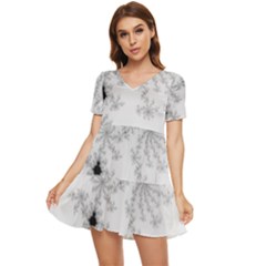 Almond Bread Apple Males Mathematics Tiered Short Sleeve Babydoll Dress by Ravend