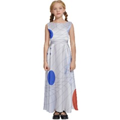 Computer Network Technology Digital Science Fiction Kids  Satin Sleeveless Maxi Dress by Ravend