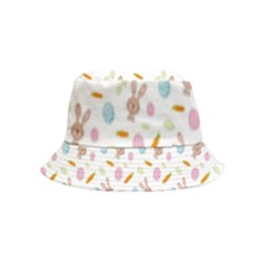 Easter Bunny Pattern Hare Easter Bunny Easter Egg Inside Out Bucket Hat (kids) by Ravend