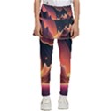 Fire Flame Burn Hot Heat Light Burning Orange Kids  Skirted Pants View1