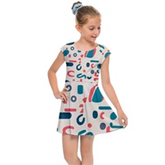 Shapes Pattern  Kids  Cap Sleeve Dress by Sobalvarro