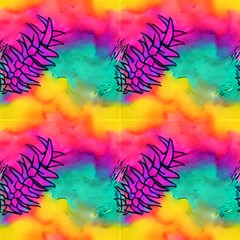 Neon Ombre Abstract Pattern by GardenOfOphir