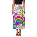 Rainbow Fun Cute Minimal Doodle Drawing Art Classic Midi Chiffon Skirt View1