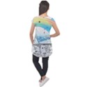 Rainbow Fun Cute Minimal Doodle Drawing Arts Cap Sleeve High Low Top View2