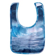 Thunderstorm Storm Tsunami Waves Ocean Sea Baby Bib by Ravend
