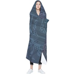 Circuit Board Circuits Mother Board Computer Chip Wearable Blanket by Ravend